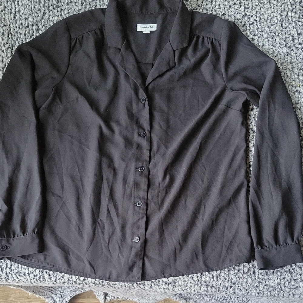 Black Button-Up Shirt - Picture 4 of 7